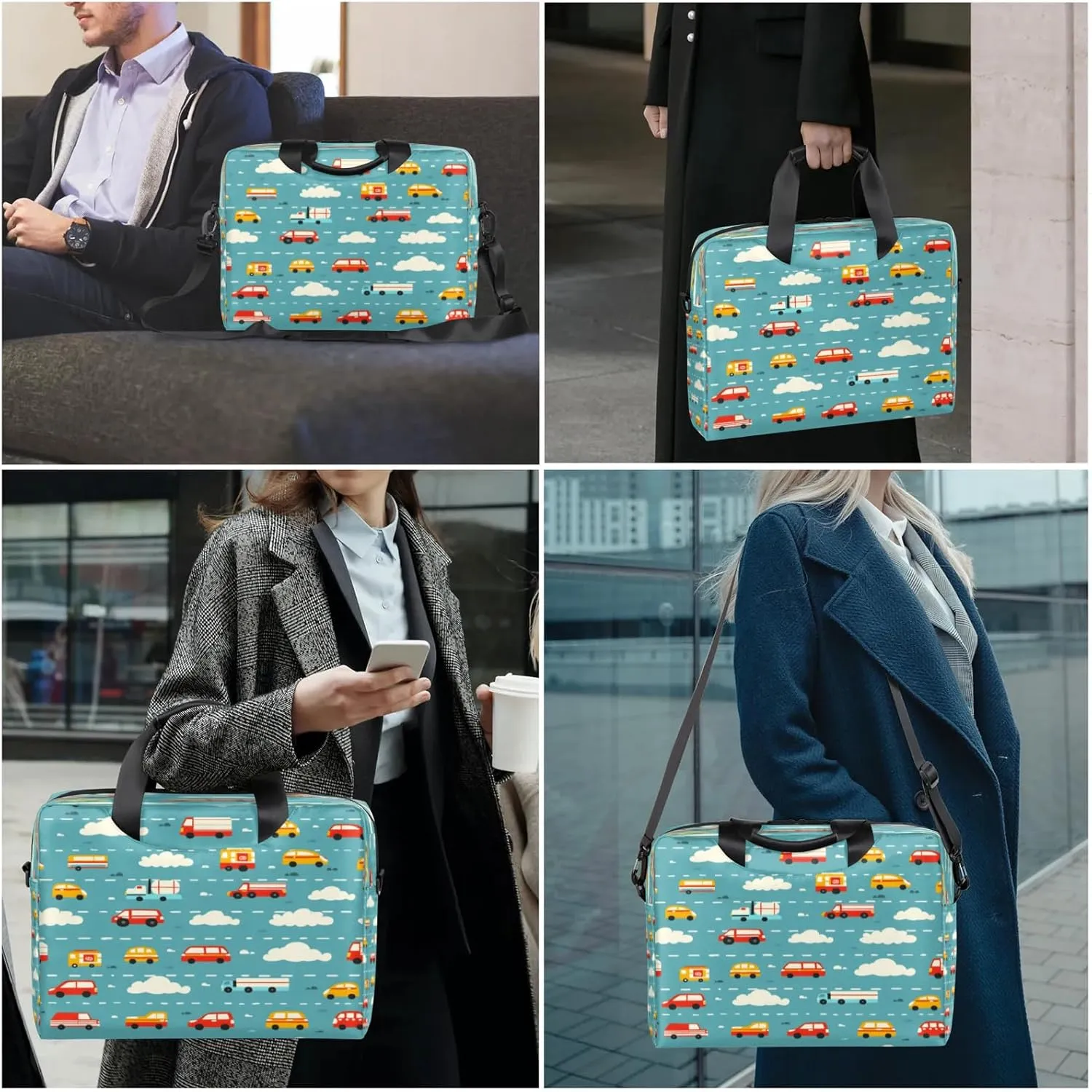 Laptop Shoulder Bag Compatible with Handle, Messenger Shoulder Case for Tablet, Laptop Carrying Case