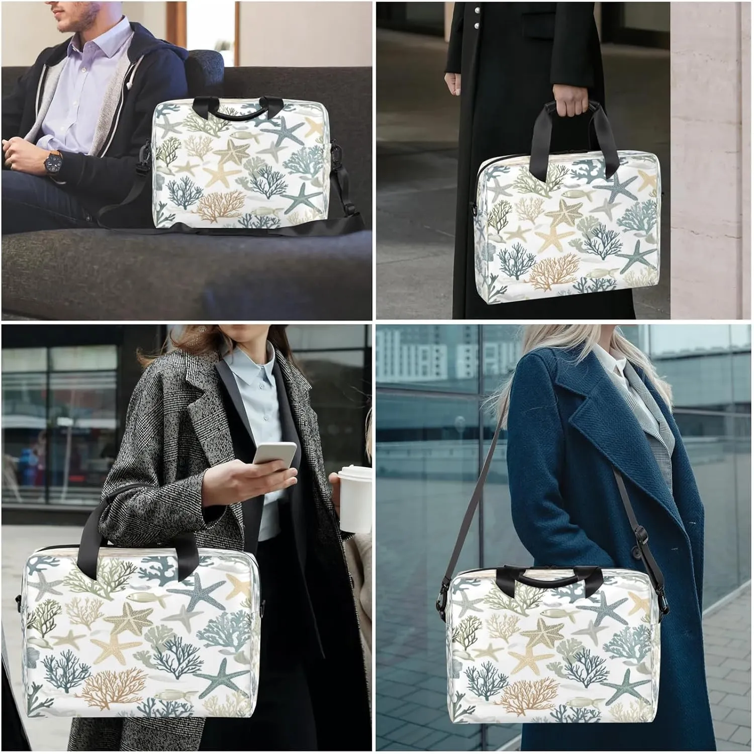 Laptop Shoulder Bag Compatible with Handle, Messenger Shoulder Case for Tablet, Laptop Carrying Case
