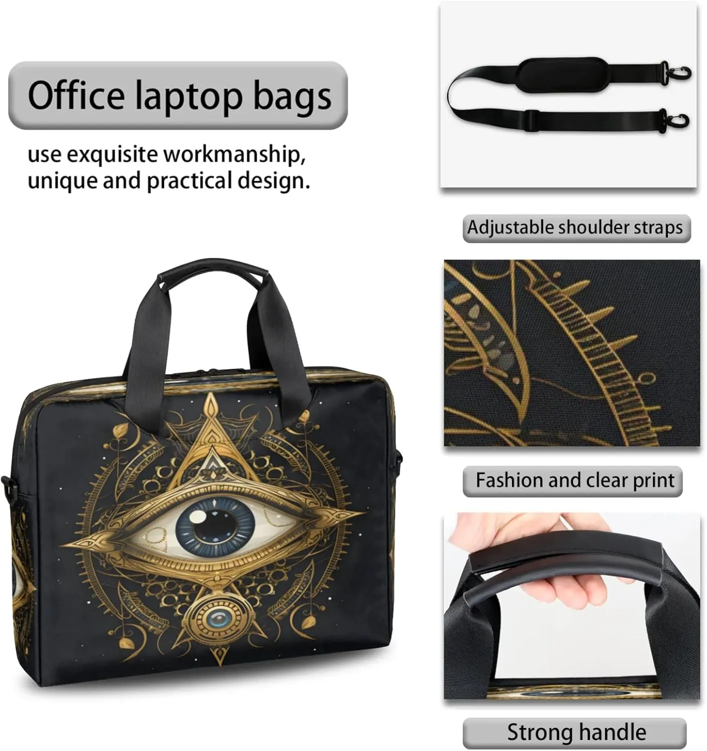 Laptop Shoulder Bag Compatible with Handle, Messenger Shoulder Case for Tablet, Laptop Carrying Case
