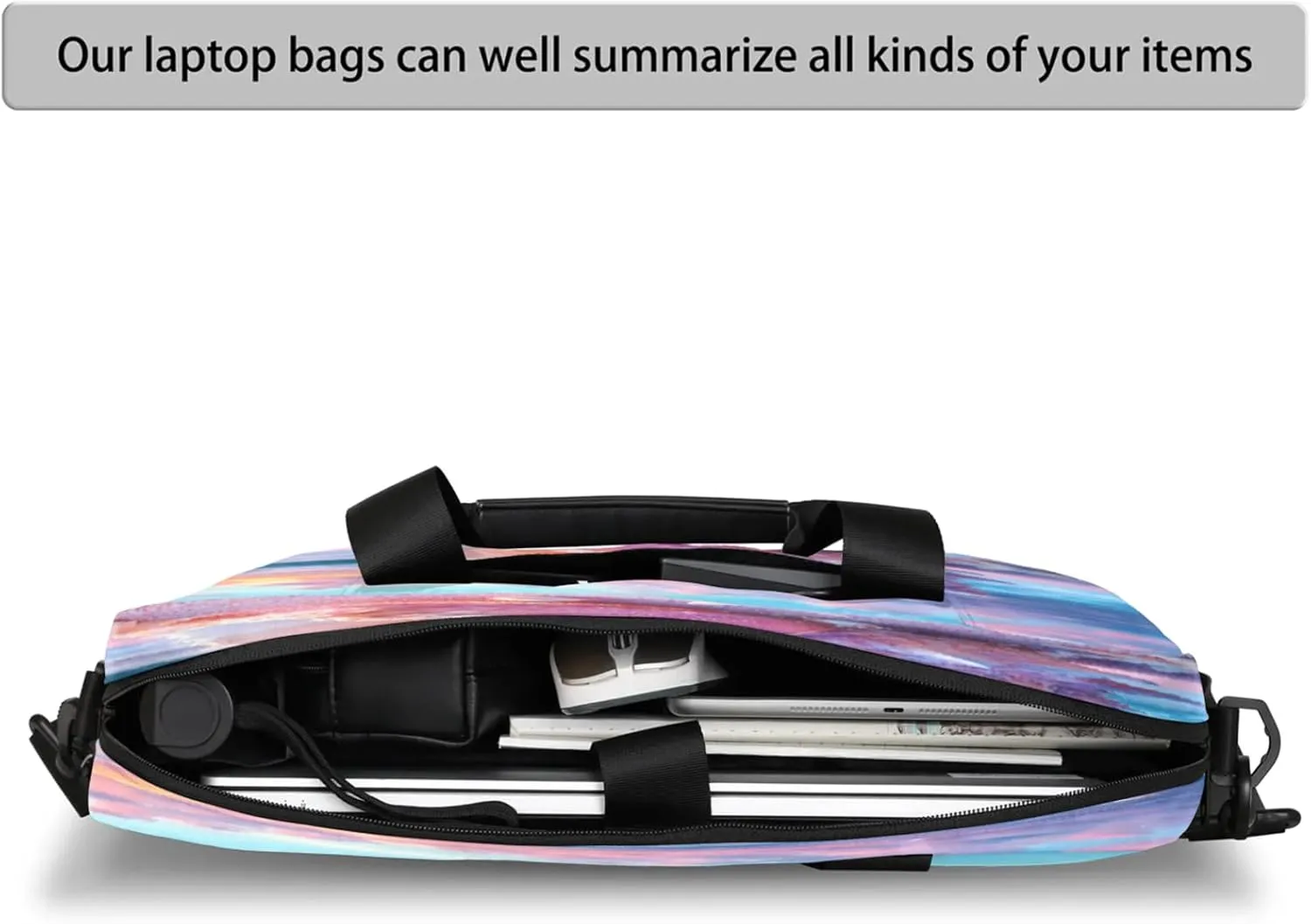 Laptop Shoulder Bag Compatible with Handle, Messenger Shoulder Case for Tablet, Laptop Carrying Case