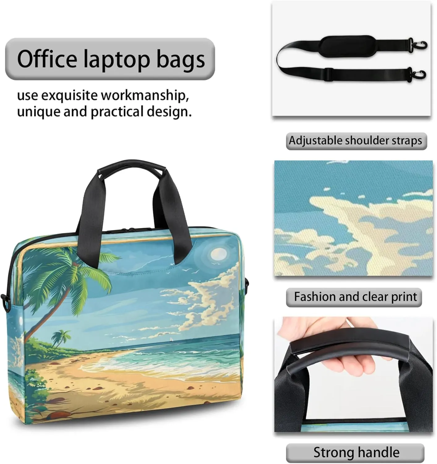 Laptop Shoulder Bag Compatible with Handle, Messenger Shoulder Case for Tablet, Laptop Carrying Case