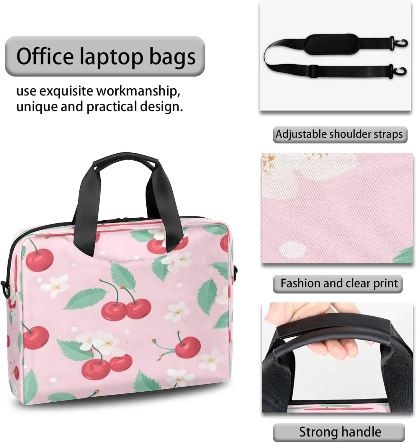 Laptop Shoulder Bag Compatible with Handle, Messenger Shoulder Case for Tablet, Laptop Carrying Case