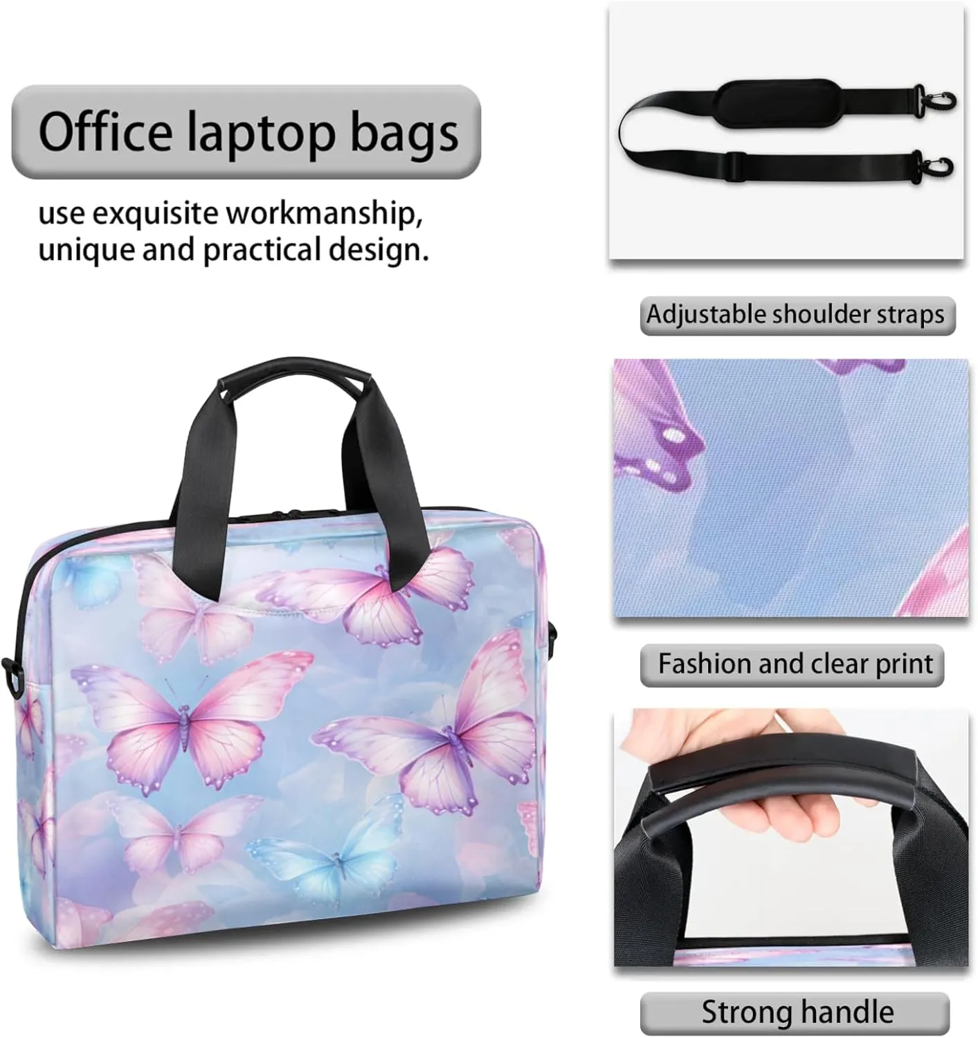 Laptop Shoulder Bag Compatible with Handle, Messenger Shoulder Case for Tablet, Laptop Carrying Case