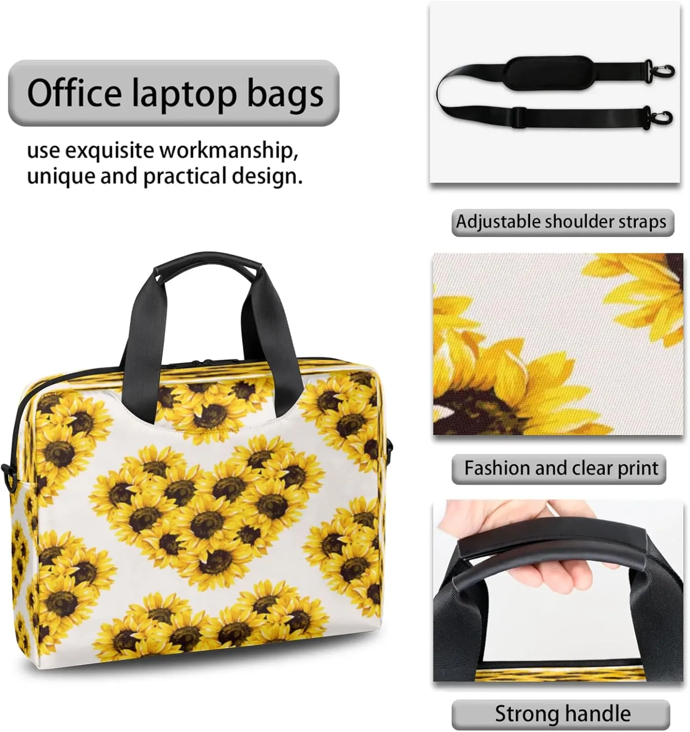 Laptop Shoulder Bag Compatible with Handle, Messenger Shoulder Case for Tablet, Laptop Carrying Case