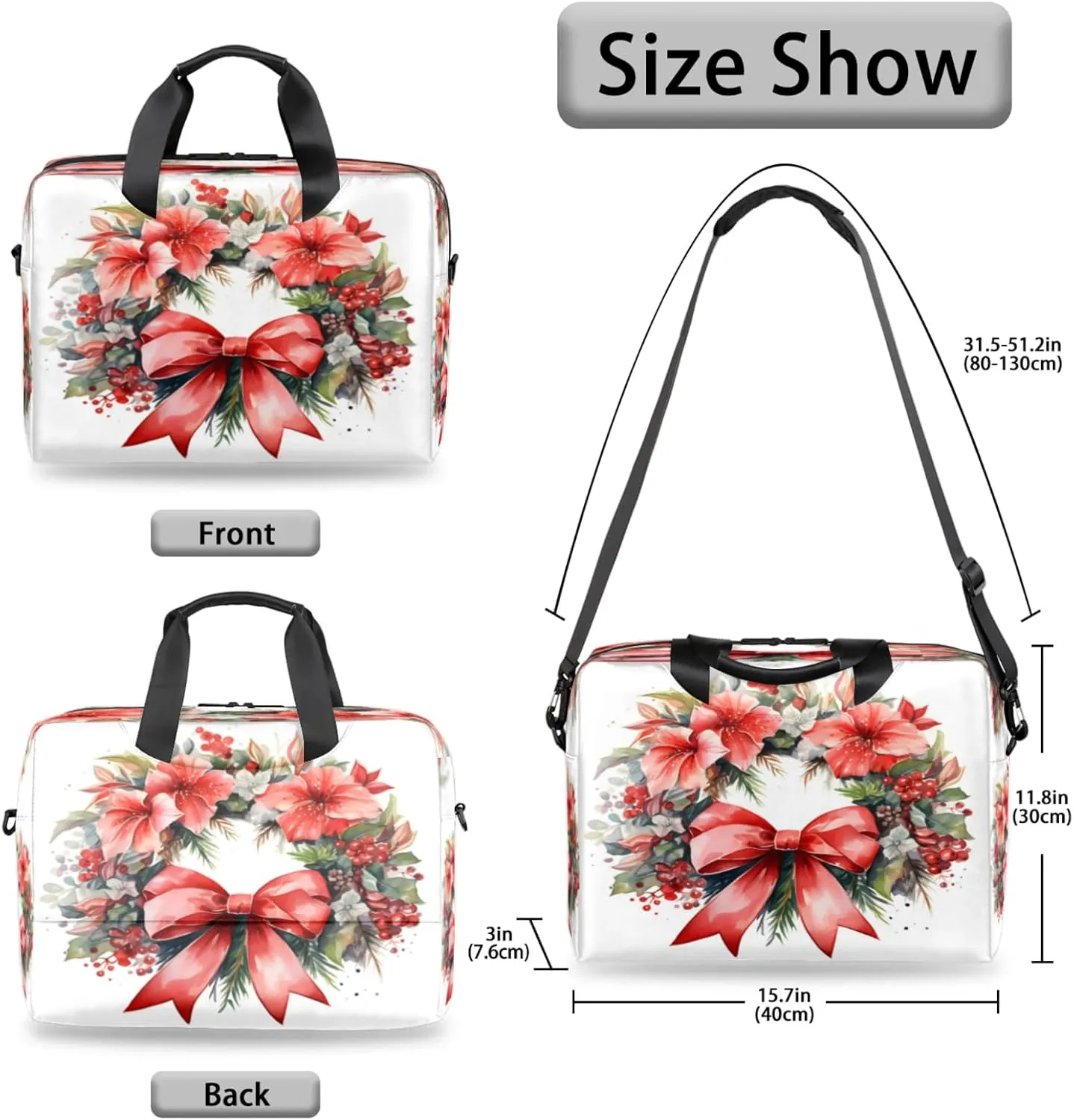 Laptop Shoulder Bag Compatible with Handle, Messenger Shoulder Case for Tablet, Laptop Carrying Case