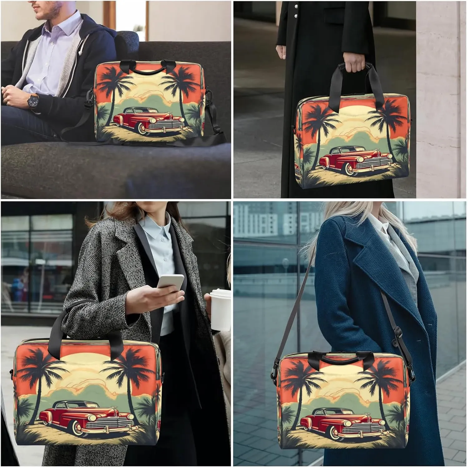 Laptop Shoulder Bag Compatible with Handle, Messenger Shoulder Case for Tablet, Laptop Carrying Case