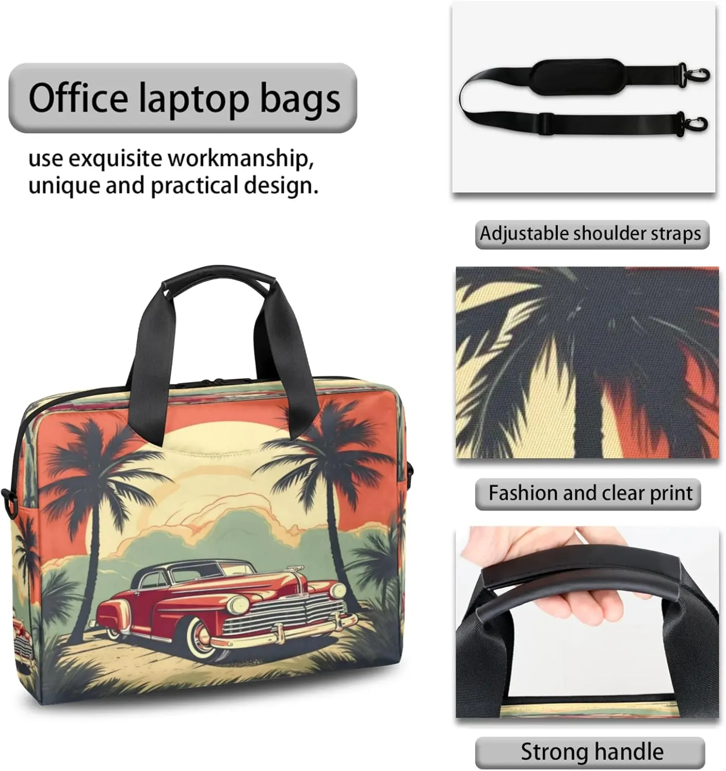 Laptop Shoulder Bag Compatible with Handle, Messenger Shoulder Case for Tablet, Laptop Carrying Case