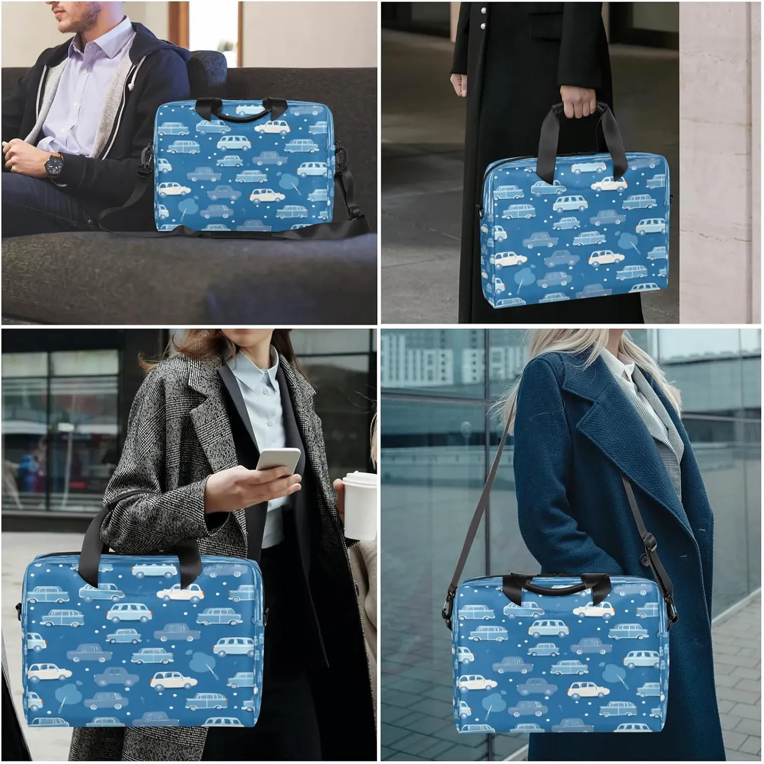 Laptop Shoulder Bag Compatible with Handle, Messenger Shoulder Case for Tablet, Laptop Carrying Case