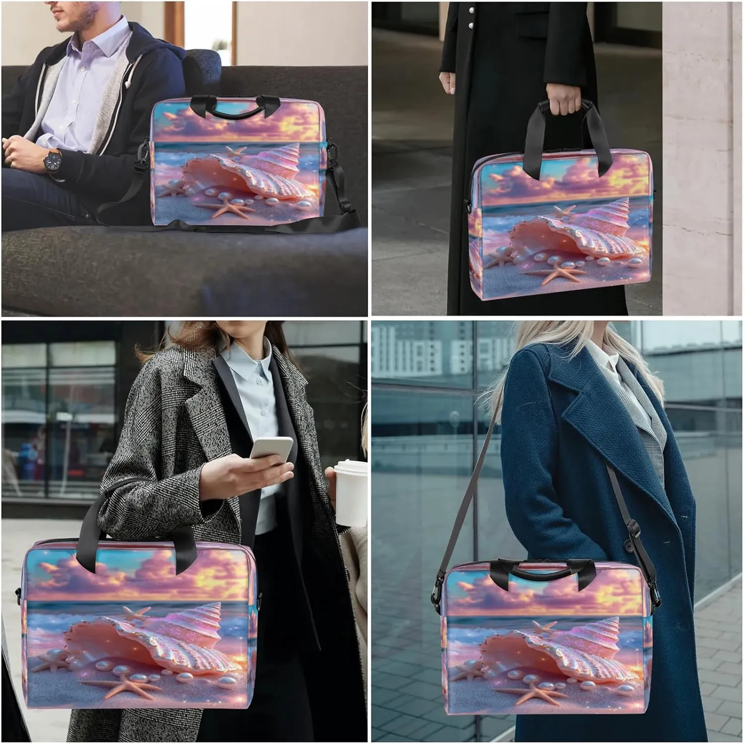 Laptop Shoulder Bag Compatible with Handle, Messenger Shoulder Case for Tablet, Laptop Carrying Case