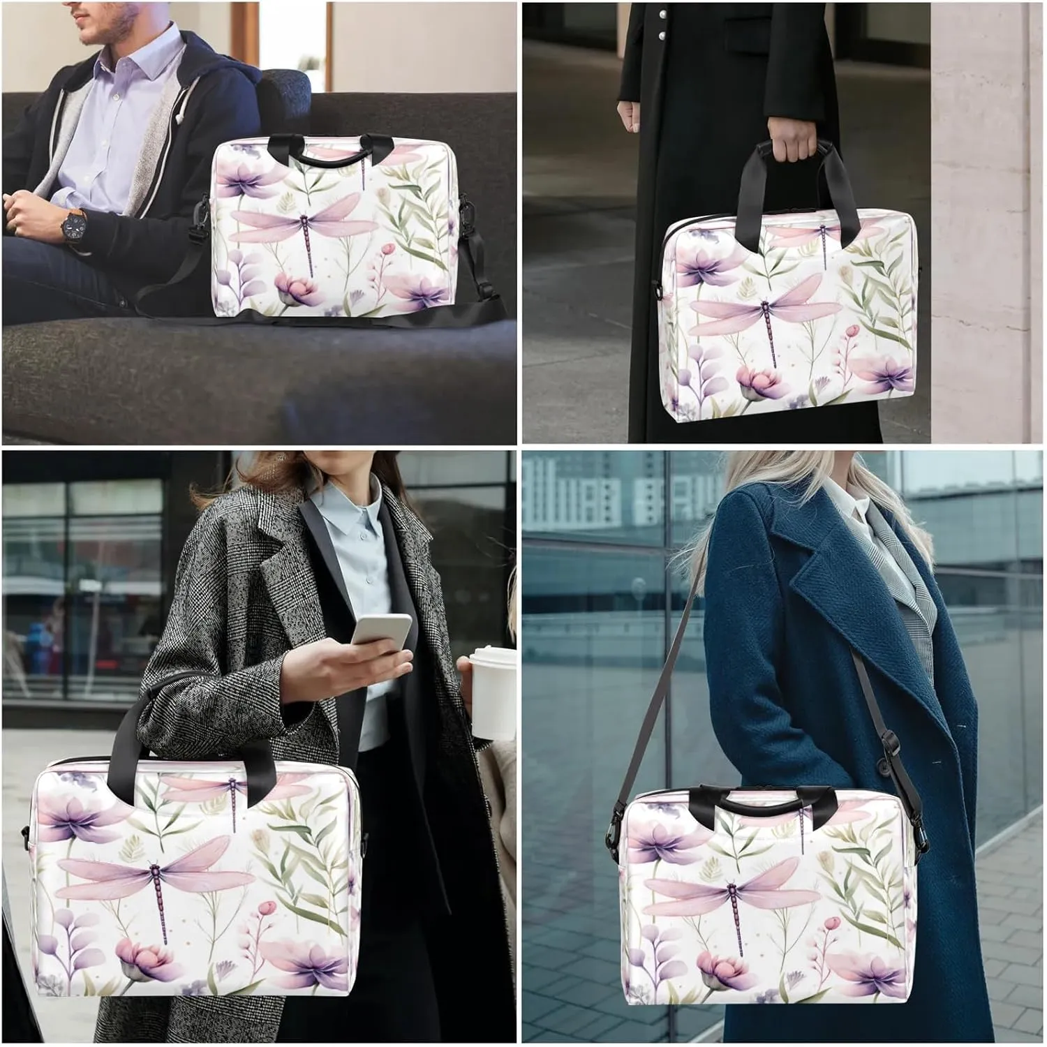 Laptop Shoulder Bag Compatible with Handle, Messenger Shoulder Case for Tablet, Laptop Carrying Case