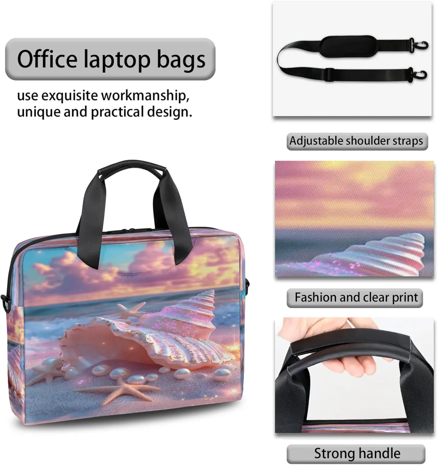 Laptop Shoulder Bag Compatible with Handle, Messenger Shoulder Case for Tablet, Laptop Carrying Case
