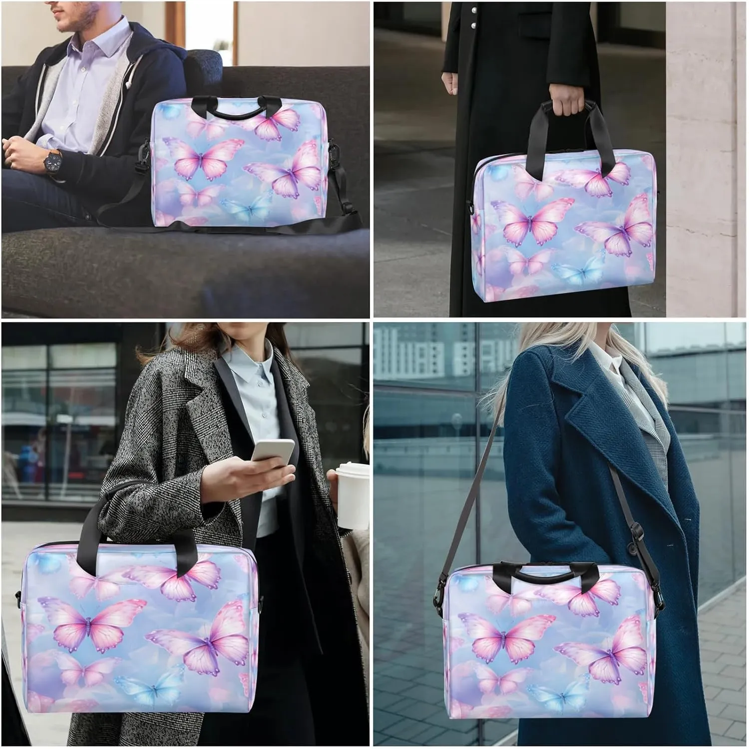 Laptop Shoulder Bag Compatible with Handle, Messenger Shoulder Case for Tablet, Laptop Carrying Case