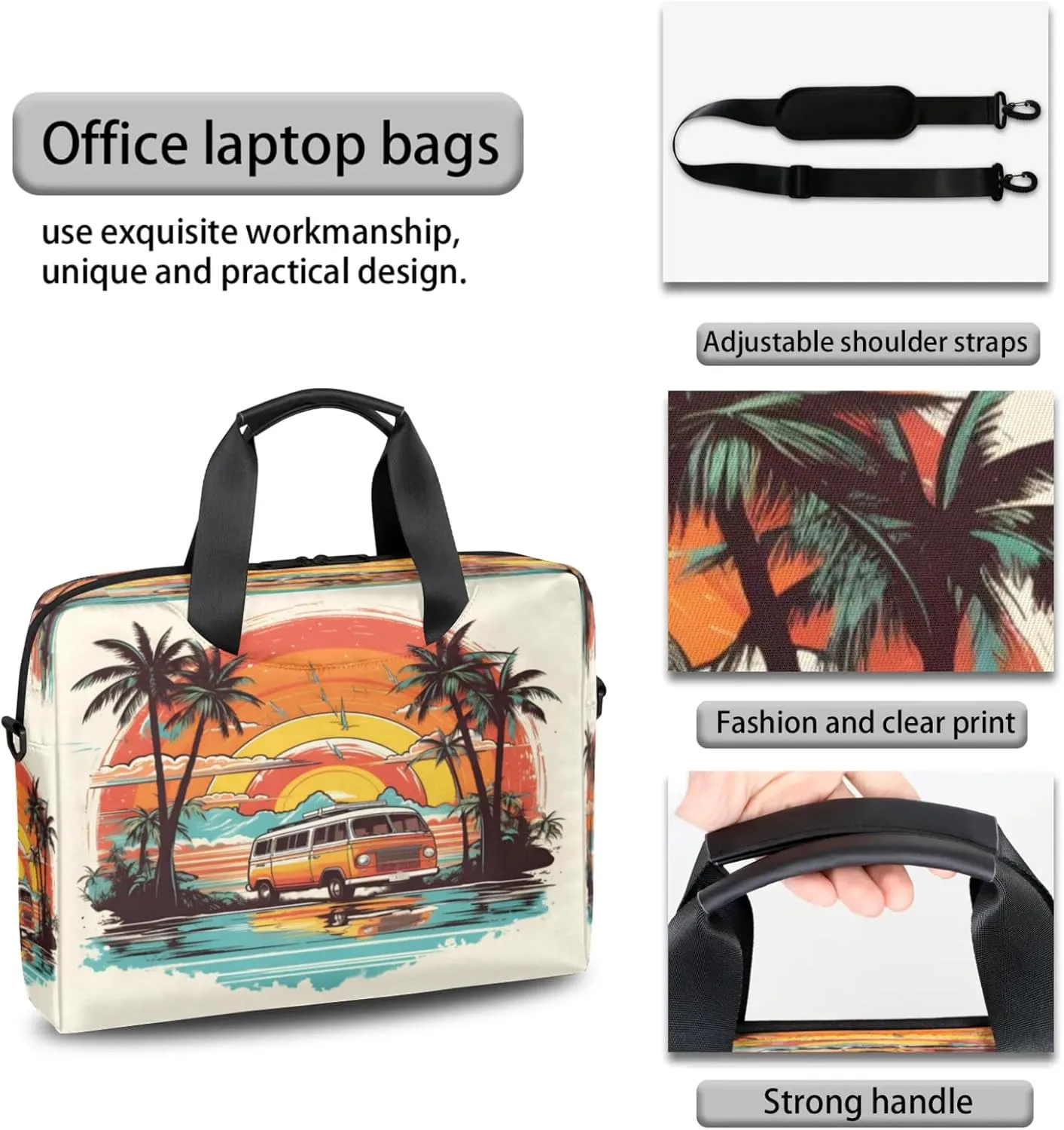 Laptop Shoulder Bag Compatible with Handle, Messenger Shoulder Case for Tablet, Laptop Carrying Case