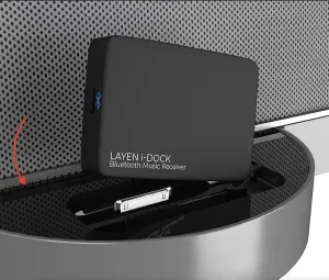 LAYEN i-Dock - Premium 30 Pin Bluetooth 5.3 Adapter | TWS Dual Speaker Multiplay | for Bose SoundDock & Other iPod iPhone Docks and Speakers - (Not for Cars)