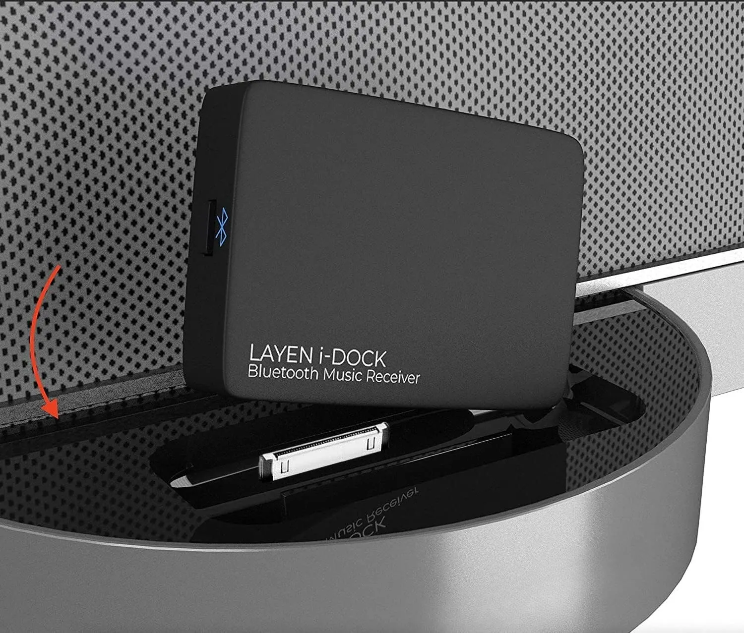 LAYEN i-Dock - Premium 30 Pin Bluetooth 5.3 Adapter | TWS Dual Speaker Multiplay | for Bose SoundDock & Other iPod iPhone Docks and Speakers - (Not for Cars)