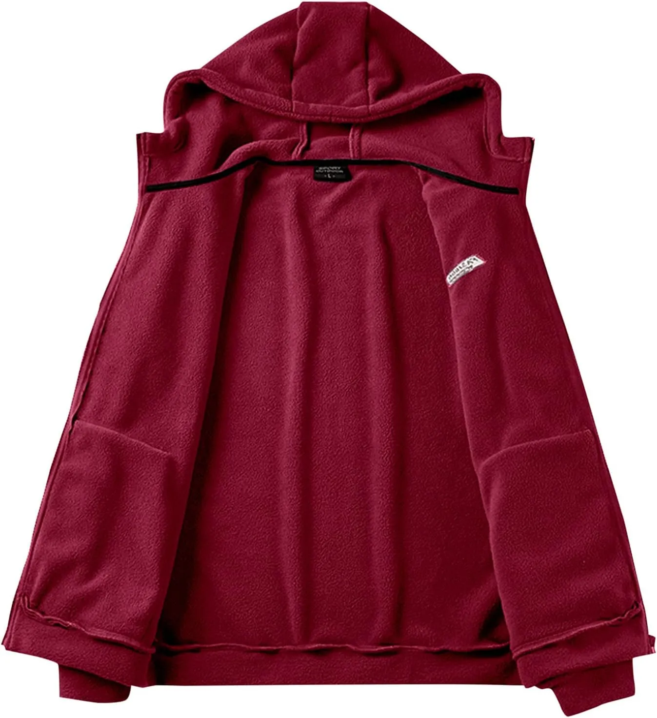 LCMTWX Mens Hoodies Pullover Solid Color Casual Sweater Hooded Sweater Jacket Heavyweight Fleece Hoodie Y2K Pullover Hoodie