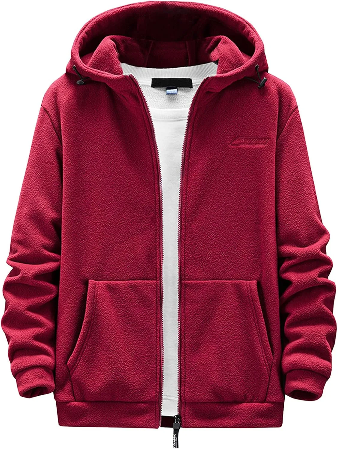 LCMTWX Mens Hoodies Pullover Solid Color Casual Sweater Hooded Sweater Jacket Heavyweight Fleece Hoodie Y2K Pullover Hoodie
