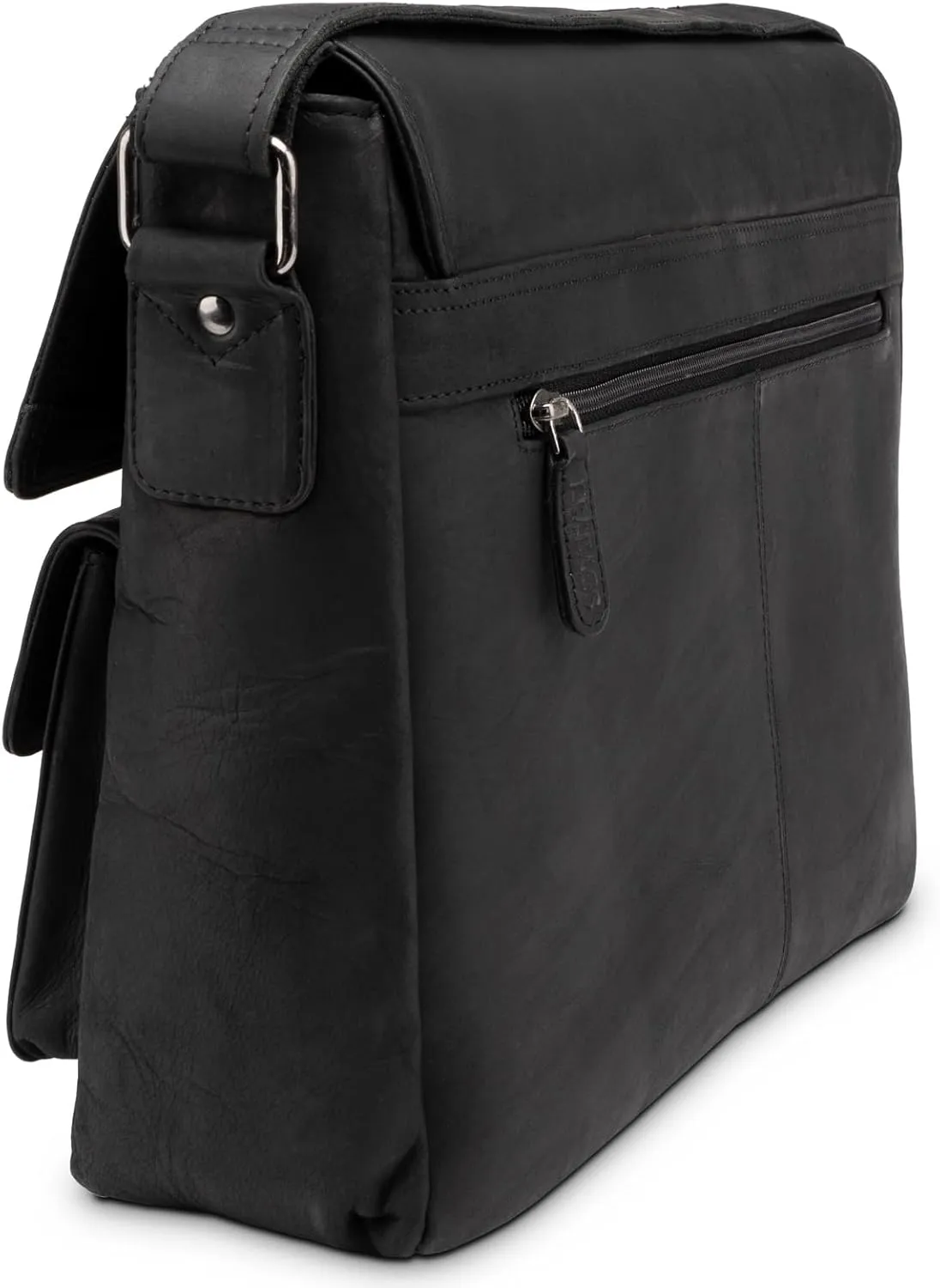 LEABAGS Boston shoulder bag I Laptop bag up to 13 inches I genuine buffalo leather messenger bag in vintage look I work bag
