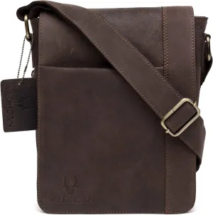 Leather 8.5 inches Brown Messenger Bag