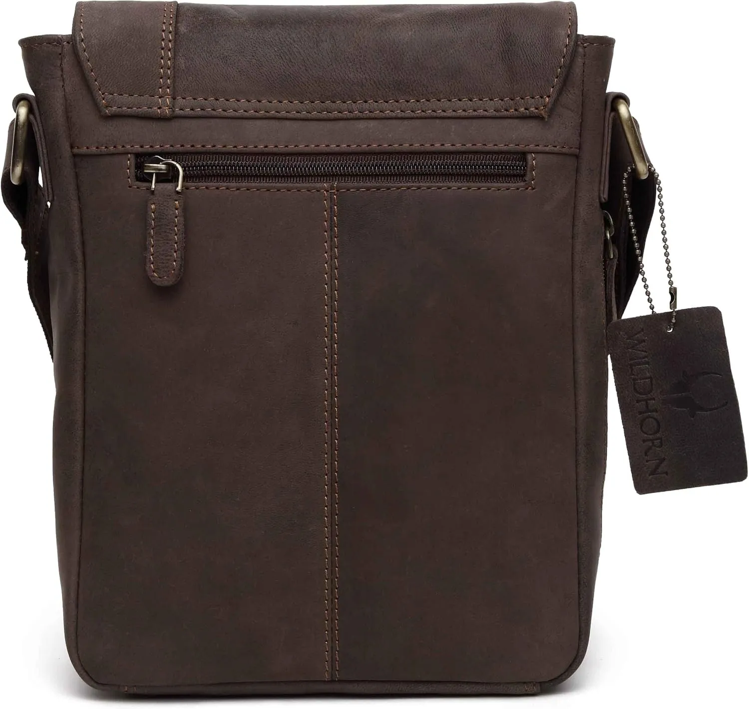 Leather 8.5 inches Brown Messenger Bag