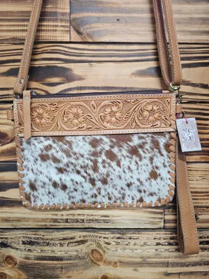 Leather & Hide Crossbody Clutch