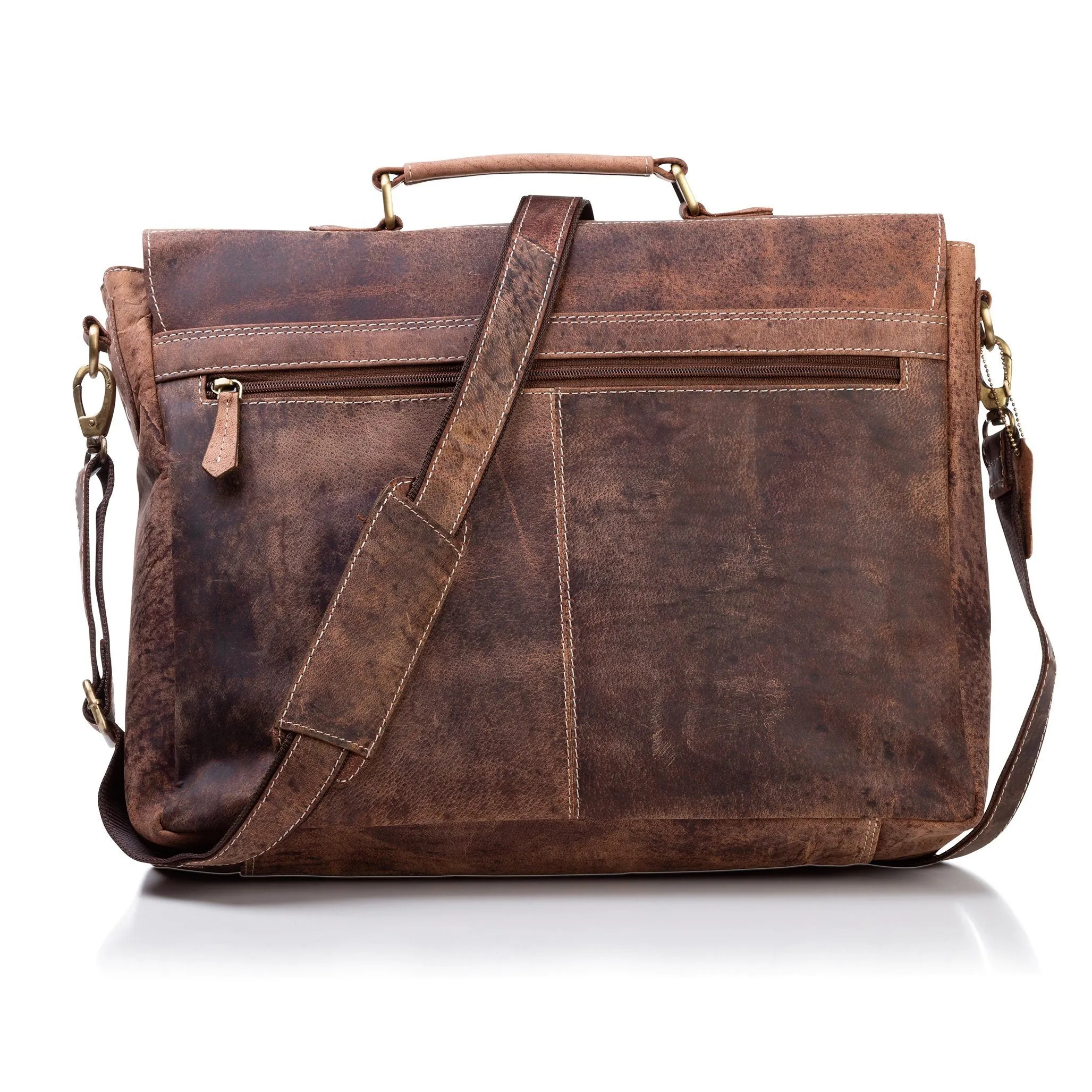 Leather Messenger Bag - Bronx