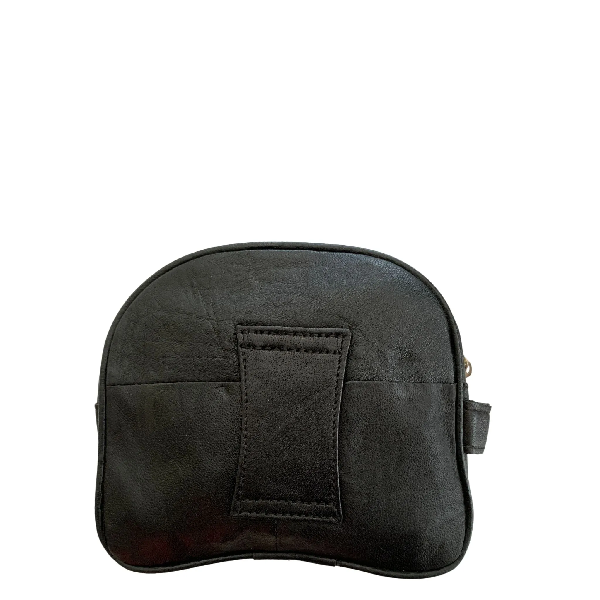 Leather Mini Zip Coin Purse Black - HCP02