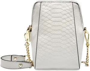 Leather Shoulder Purse Crocodile Pattern Tote Handbag Satchel Crossbody for Women Small Cell Phone Wallet