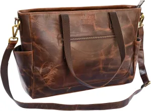 Leather Tote bag | 16 INCH | Ladies Messenger bag | Ladies Handbag | Shoulder Bag Purse | Women Laptop bag