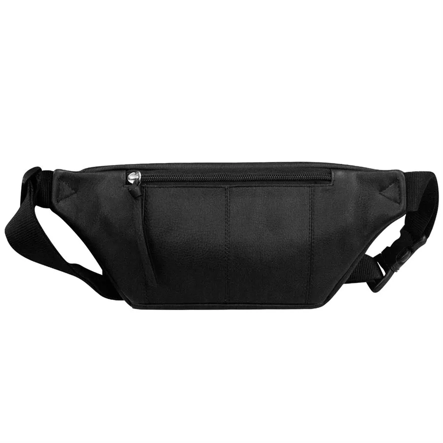 leather waist pouch. Adjustable strap