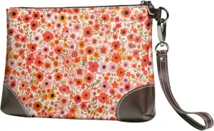 Leather Wristlet Purse for Women Print Small Clutch Purse with Wrist Straps, Women's Clutch Wallet Decor