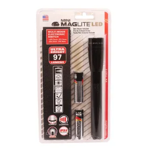 Led Mini Maglite 2-cell Aa Holster Pk Blk