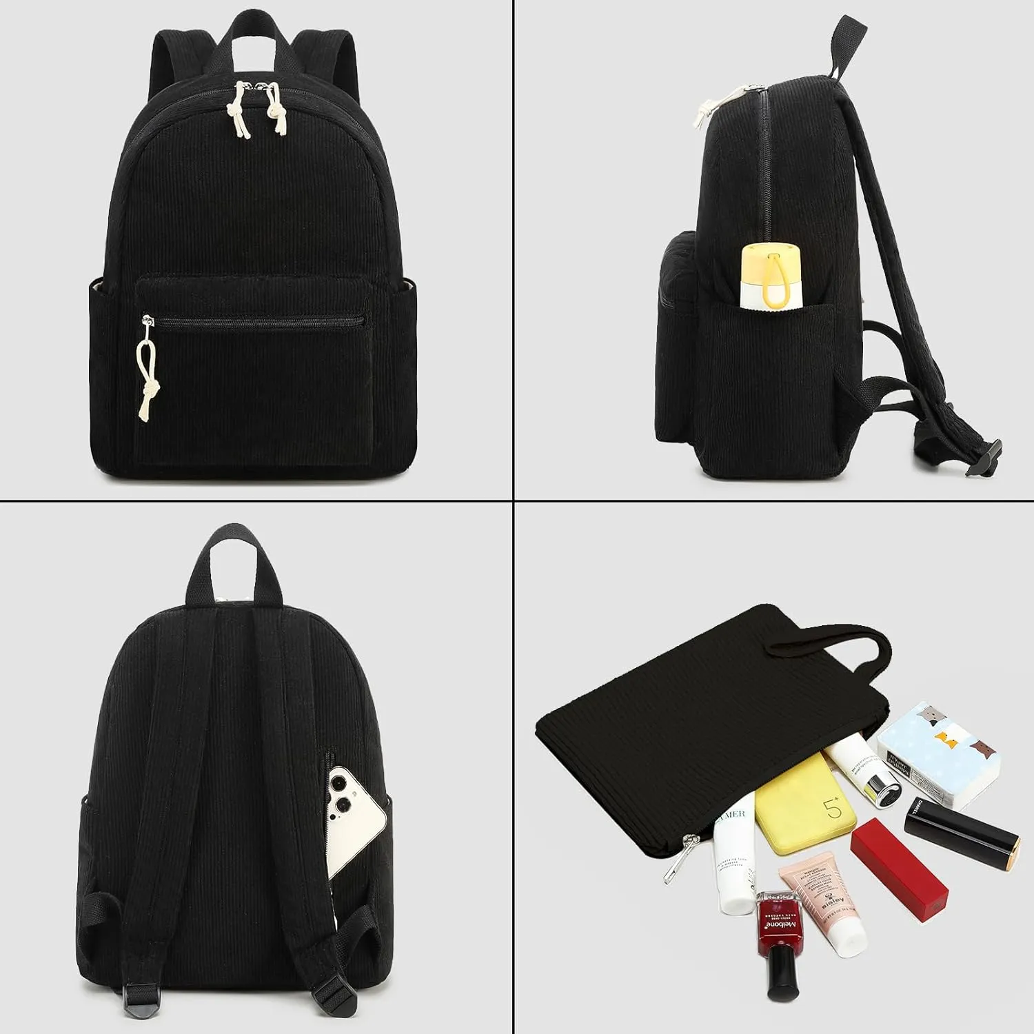 LEDAOU Mini Backpack Set Fashion bookbags with Purse wallet backpack wallet set for Women Teens School Travel Bag