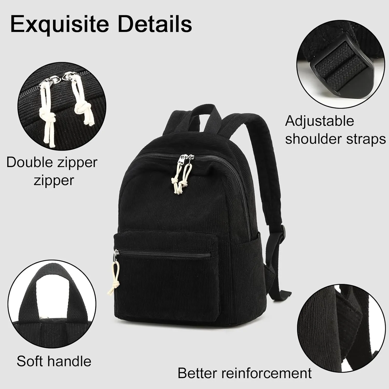 LEDAOU Mini Backpack Set Fashion bookbags with Purse wallet backpack wallet set for Women Teens School Travel Bag