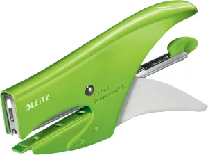 Leitz 55472054 Stapling Pliers, 15 Sheet Capacity, Ergonomic Metal Body, Includes Staples, Wow Range, Green