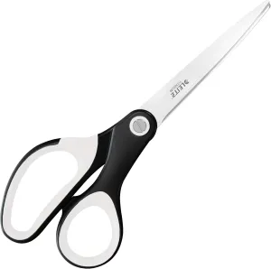 Leitz Titanium Scissors, Right or Left Handed Ambidextrous, 6.7 x 1.5 x 15 cm, Office Stationary, Ergonomic Handle, Wow Range, Black
