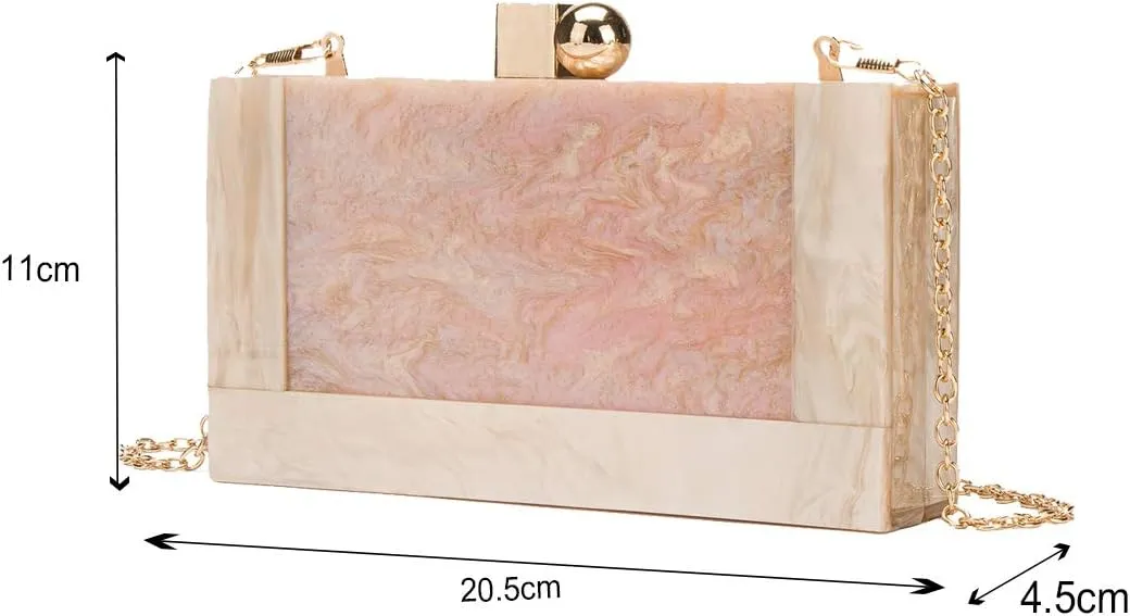 LETODE Acrylic Clutch Purses for Women Evening Clutch Bag Purse Handbag Wedding Party Cocktail