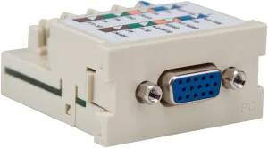Leviton 41295-VPI VGA PC MOS Module, 110-Style Termination, Ivory