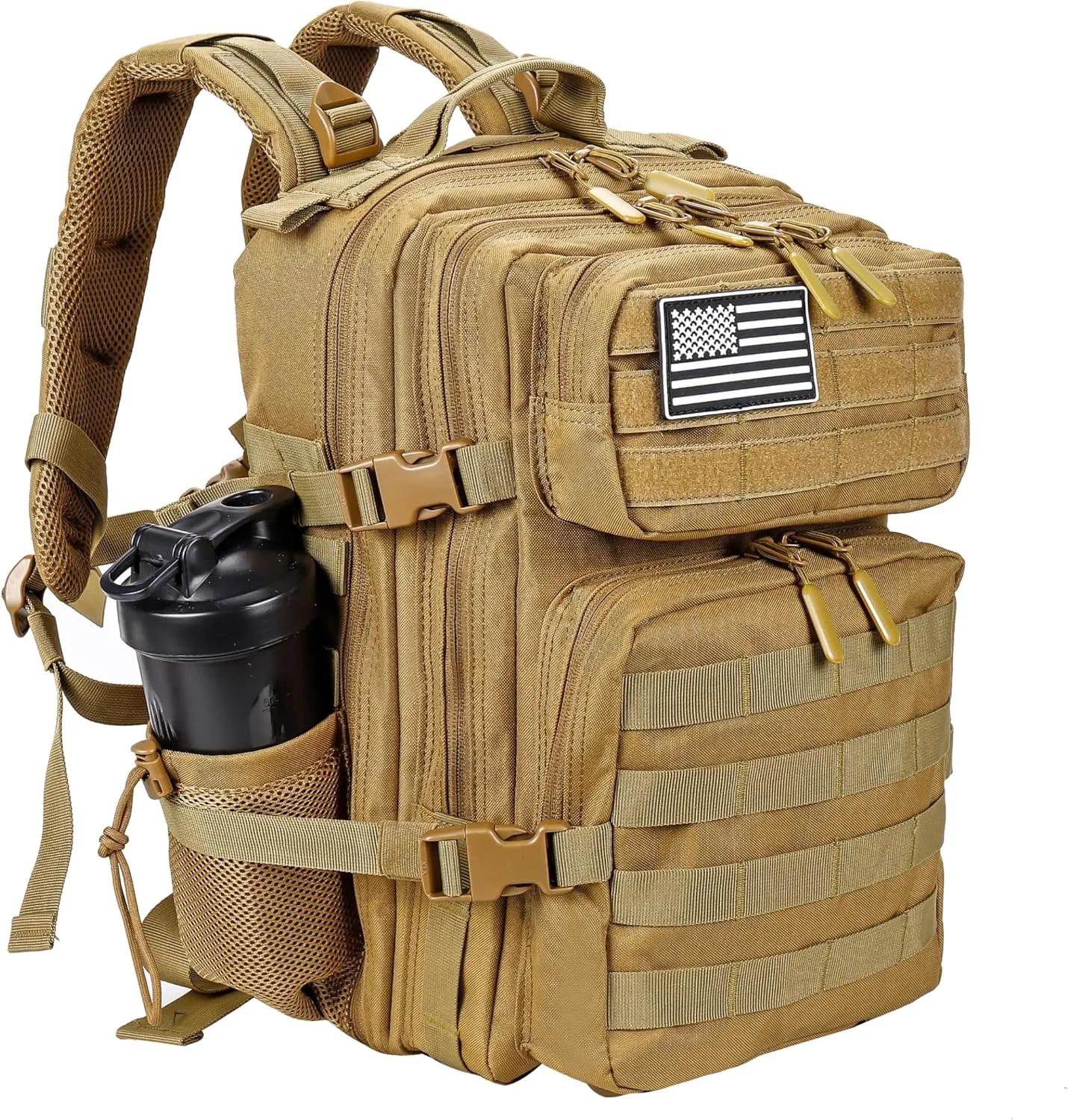 LHI Tactical Military Backpack for Men and Women 25L/35L Army Assault Pack Bag Small Rucksack with Bottle Holder