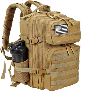 LHI Tactical Military Backpack for Men and Women 25L/35L Army Assault Pack Bag Small Rucksack with Bottle Holder