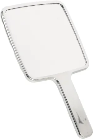 Lighted Diamond Makeup Mirror Handle Type Square Portable Travel Mirror Handheld Retro Vintage Small for Women