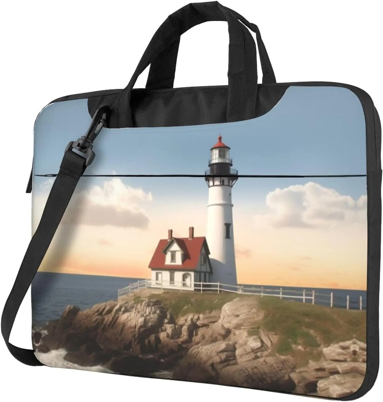 Lighthouse Backdrop print Laptop Bag Large Capacity Computer Bags Shoulder Briefcase Laptop Sleeve Case