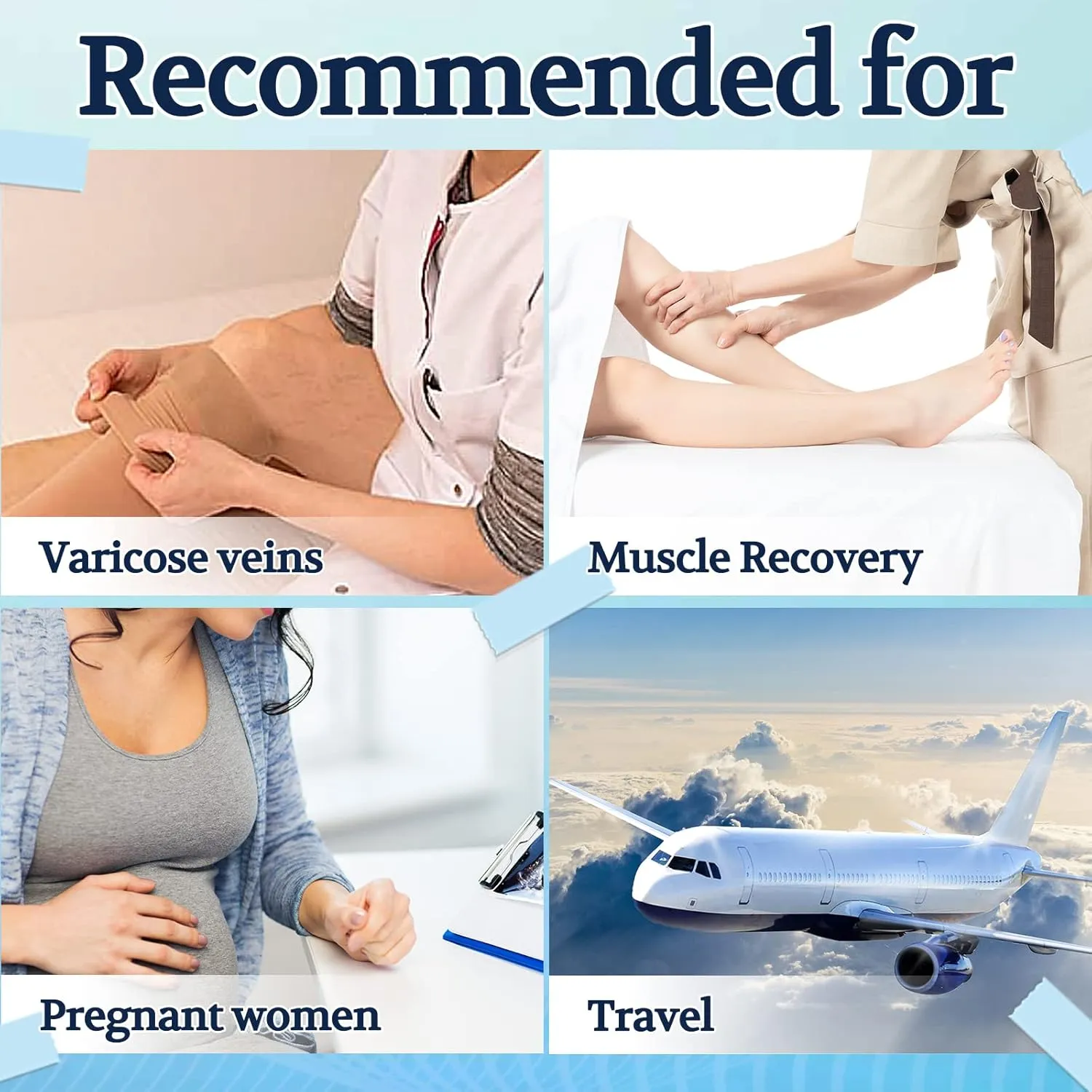 LIN PERFORMANCE 15-20 mmHg Medical Compression Stockings for Women and Men Thigh High Dot-Top Open Toe Socks for Varicose Vein Swollen legs Travel Flight Pregnant (Beige,3XL)
