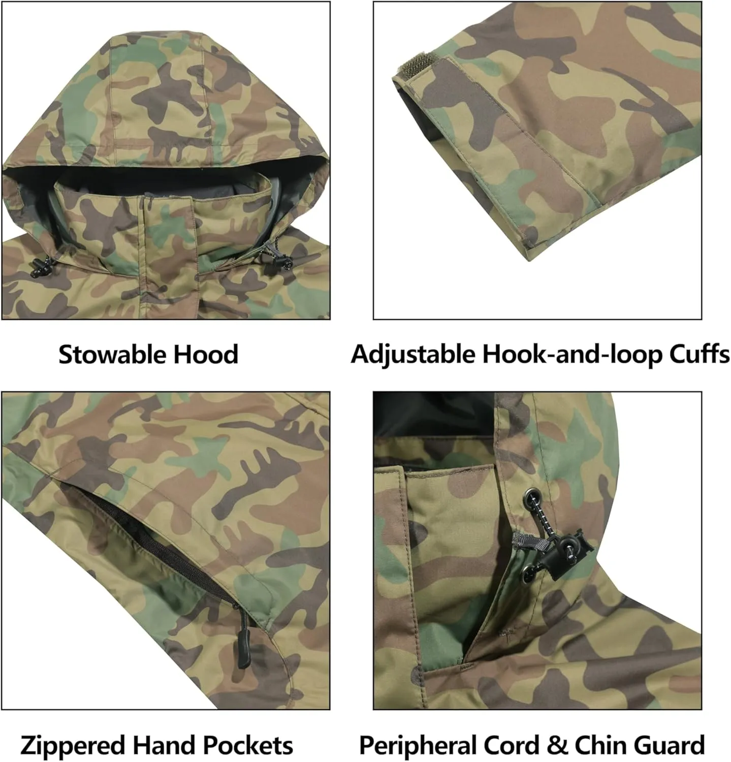 Little Donkey Andy Women’s Waterproof Rain Jacket Lightweight Outdoor Windbreaker Rain Coat Shell for Hiking, Travel