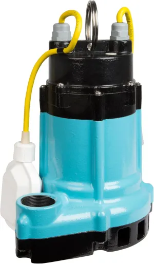 Little Giant HT-6EN-CIA-SFS, 115 Volt, 1/3 HP, 3540 GPH High Temperature Automatic Sump, Utility, Effluent Pump with Integral Mechanical Float Switch, 15-Ft. Cord, Blue, 506602