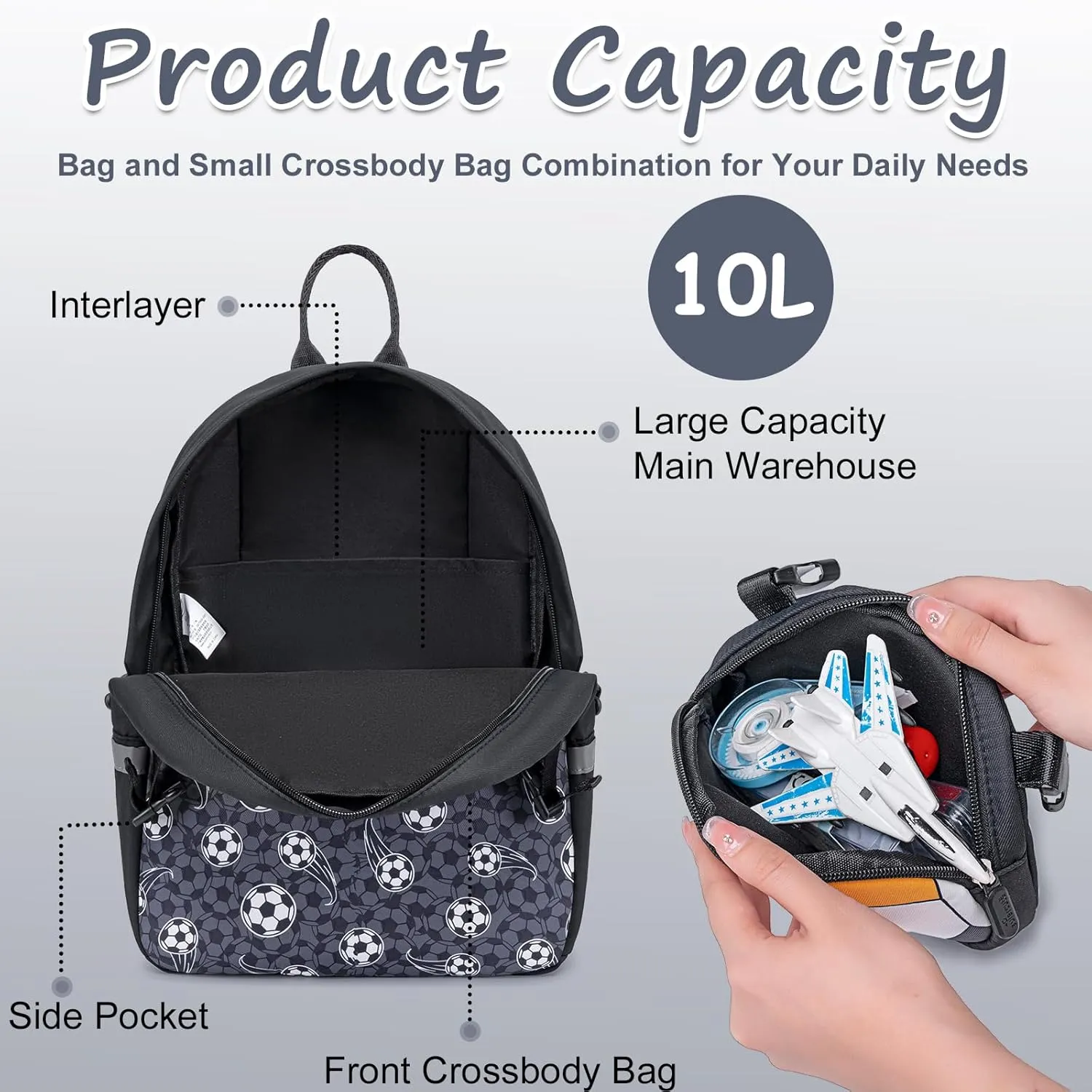 LOIDOU Backpack Boys Girls Preschool Backpacks for Kids School Bags Kindergarten BookBag Set Toddler Backpack with Lunch Box
