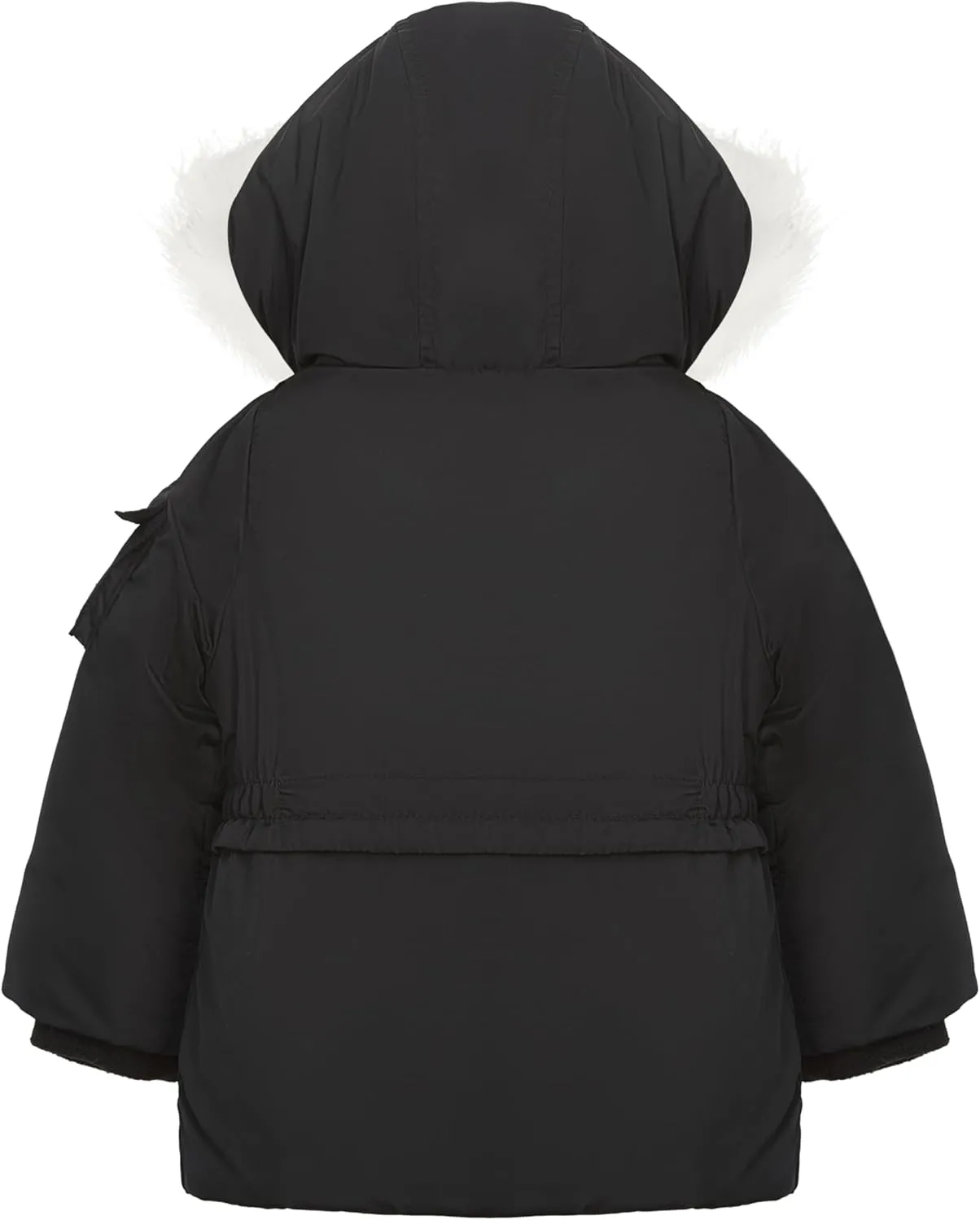 LONDON FOG Girls' Heavyweight Utility Parka with Cozy Trim Hood