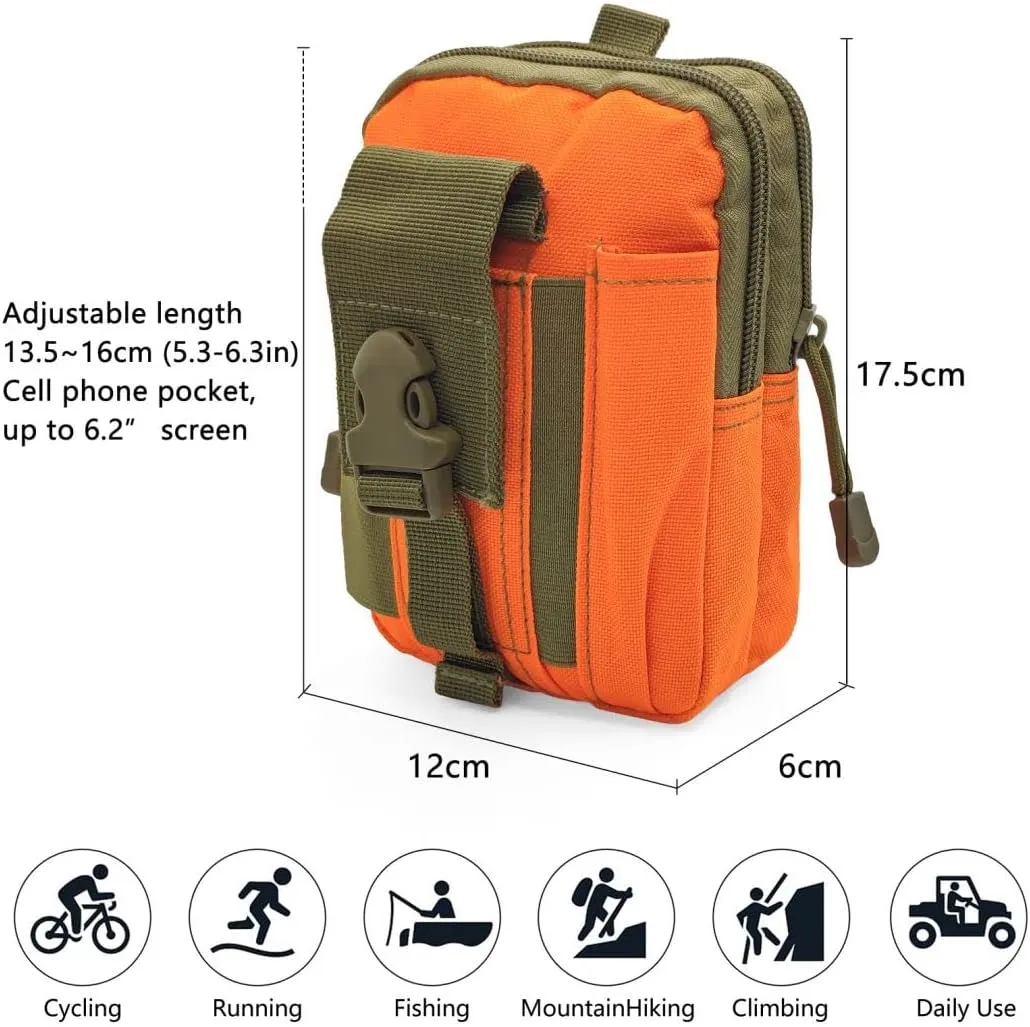 Long Keeper Tactical Molle Pouch Bag - Military Hiking Belt Waist Bag Outdoor Sport Motorcycle Bike Cycling Bag
