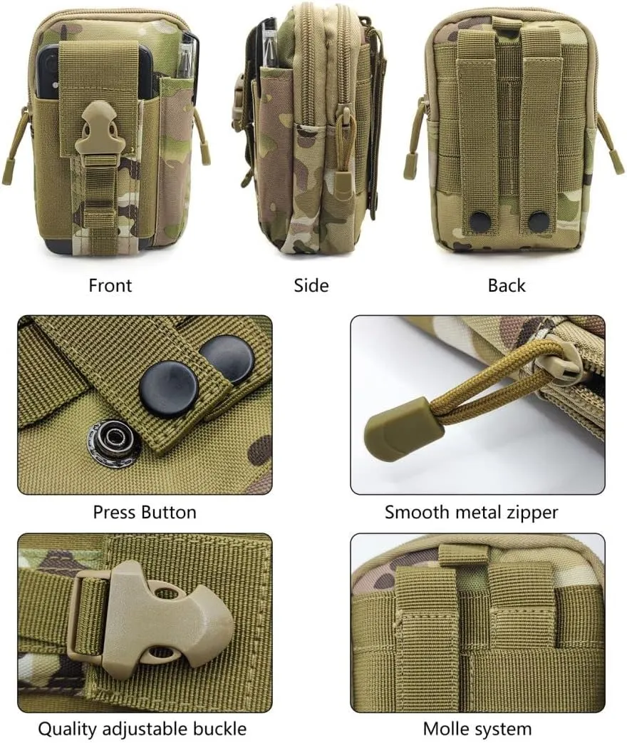 Long Keeper Tactical Molle Pouch Bag - Military Hiking Belt Waist Bag Outdoor Sport Motorcycle Bike Cycling Bag