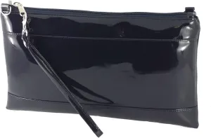 LONI Womens Divine Faux Patent Clutch/Shoulder/Crossbody/Wristlet Bag Size Large